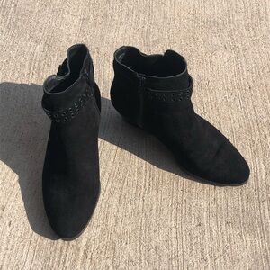 Le Chateau Black Suede Ankle Boots
